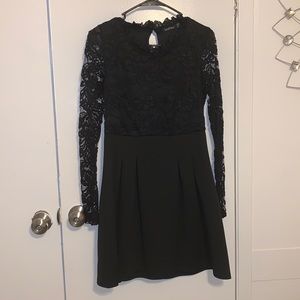 Lace top skater dress